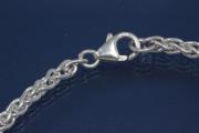 Zopfkette 925/- Silber 50 cm lang ca.  3,5 mm