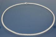 Zopfkette 925/- Silber 50 cm lang ca.  3,5 mm