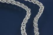 Zopfkette 925/- Silber 60 cm lang ca.  3,5 mm