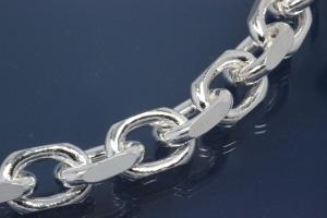 Bracelet Anchor Chain 925/- Silver diamond cut, width ca. 11,2mm, Length ca. 24cm