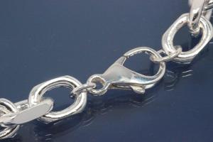 Bracelet Anchor Chain 925/- Silver diamond cut, width ca. 11,2mm, Length ca. 24cm
