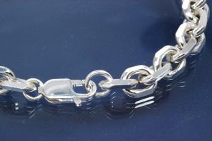 Bracelet Anchor Chain 925/- Silver diamond cut, width ca. 8,7mm, Length ca. 22cm