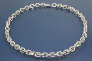 Halskette Ankerkette 925/- Silber diamantiert, Breite ca. 8,7mm, Lnge ca. 60cm
