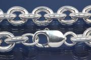 Round Anchor Chain 925/- Silver, width ca. 11mm, Length ca. 45cm