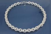 Halskette Rundankerkette 925/- Silber, Breite ca. 11mm, L�nge ca. 45cm