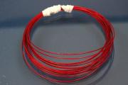 2m ring jewelry wire  0,45mm, red, 7 strands