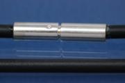 Kautschukreif 5mm, mit Bajonettverschluss 925/- Silber, Lnge 45cm