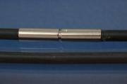 Kautschukreif 2mm, mit Bajonettverschluss Edelstahl, Lnge 45cm