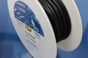 5m rubber cord on spool, black, Ø4mm