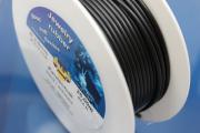 25m rubber cord on spool, black, Ø3mm