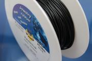 25m rubber cord on spool, black, Ø2mm