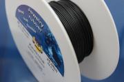 25m rubber cord on spool, black, Ø1,5mm