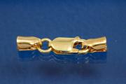 Ø3 mm combi clasp 925/- Silver gold plated