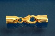 Ø4 mm combi clasp 925/- Silver gold plated