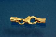 Ø2 mm combi clasp 925/- Silver gold plated