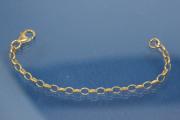Extension chain, length approx. 10cm, 925/- Silver gold plated