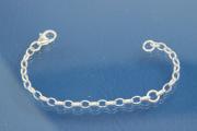 Extension chain with additional ring, length approx. 10cm, 925/- Silver