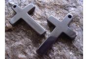 Hmatit Anhnger Kreuz, ca. 33x21mm, Bohrung ca. 1,2mm