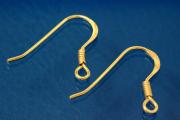 Ear hook 925/- Silver gold plated