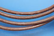 Leather cord round (real leather)  3,0mm, color brown