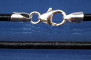 Steiners Magnetic Clasp double ball long, rhodium plated,23x7mm
