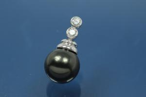 Anh�nger 925/- Silber rhodiniert mit Shellperle