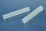 Sliding Box, clear, 10x10mm, length adjustable, hard plastic