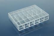 Box, clear, 12 compartments, 71x55x13mm