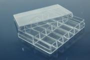 Box, clear, 12 compartments, 71x55x13mm