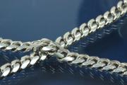 Curb chain by meter pressed width 6,8mm x thickness 3,3mm 925/- Silver