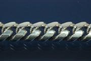 Curb chain by meter pressed width 6,8mm x thickness 3,3mm 925/- Silver