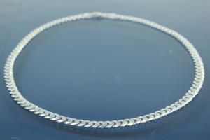 Curb Chain bracelet (not hollow) ca.5,90x1,30mm 6x diamondcut extraflat with trigger claspp, approx size end part width 6,10mm, thickness 2,90mm, 925/- Silver , Length approx size 20cm