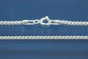 Curb Chain necklace 2,0x1,1mm 2x diamondcut extraflat with trigger clasp approx size end part width 2,20mm, thickness 2,40mm, 925/- Silver, Length approx size 60cm