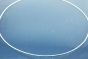Panzerkette 2 fach diamantiert, ca.2,0x1,1mm stark ca Ma�e Endglied B 2,20mm, MS 2,4mm, mit Karabiner 925/-Silber, L�nge ca. 60cm