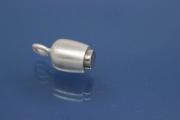 Magnetschliee 925/- Silber, Doppelkugel lang ca. Auen- 6,5mm Lnge ca. 23,0mm, mattiert