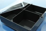 Assorting Box, black/clear, 4 compartments