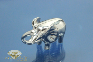 Clasp model elephant hinged with 2x special endings 925/- Silver rhodium plated