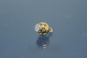 Magnetic Clasp Double Ball, size ca. 6,5x17mm  925/- Silver gold plated polished