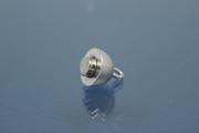 Magnetschliee Oval voll massiv, Mae ca. 8,5x17,0mm  925/- Silber rhodiniert mattiert