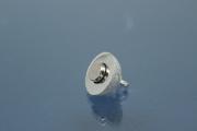 Magnetschliee Kugel, Mae ca. 10x16mm  925/- Silber rhodiniert brillantiert