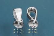 Bail sizes approx A:3mm x L6mm I: 3,3 x 4,1mm with pearlcup 4mm, pearlpin 0,6mm, 925/- Silver