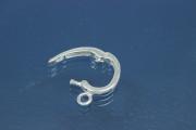 925 Sterling Silver, vario loop, polish, oval shape, size 16,0x9,3x1,9mm