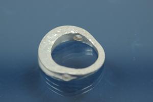 Colliermittelteil 925/- Silber Flche beide Seiten gehmmert ca Mae A 20,5 I 14,5mm Bohrung 2,2mm Strke 4,5 im Verlauf 1,3mm