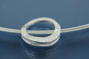 Colliermittelteil 925/- Silber Flche beide Seiten gehmmert ca Mae A 20,5 I 14,5mm Bohrung 2,2mm Strke 4,5 im Verlauf 1,3mm