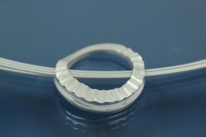 Colliermittelteil 925/- Silber Flche beide Seiten gehmmert ca Mae A 20,5 I 14,5mm Bohrung 2,2mm Strke 4,5 im Verlauf 1,3mm
