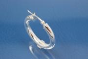 Hoops 925/- Silver rodium plated approx size A60mm, I52mm, Tube round RD A4mm.