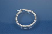 Hoops 925/- Silver rodium plated approx size A40mm, I36mm, Tube round RD A2mm.