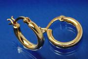 Hoops 925/- Silver gold plated approx size A50mm, I42mm, Tube round RD A4mm.