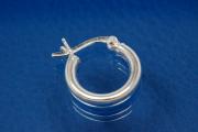 Hoops 925/- Silver approx size A�20mm, I�12mm, Tube round RD A�4mm.