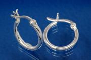 Hoops 925/- Silver approx size A15mm, I9,0mm, Tube round RD A3mm.